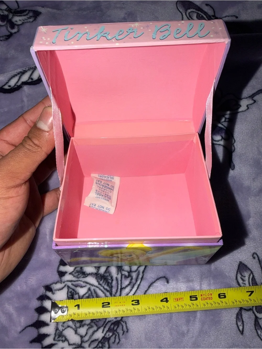 Y2K Disney Tinker Bell Pink Storage Box Retro Fairycore Decor
